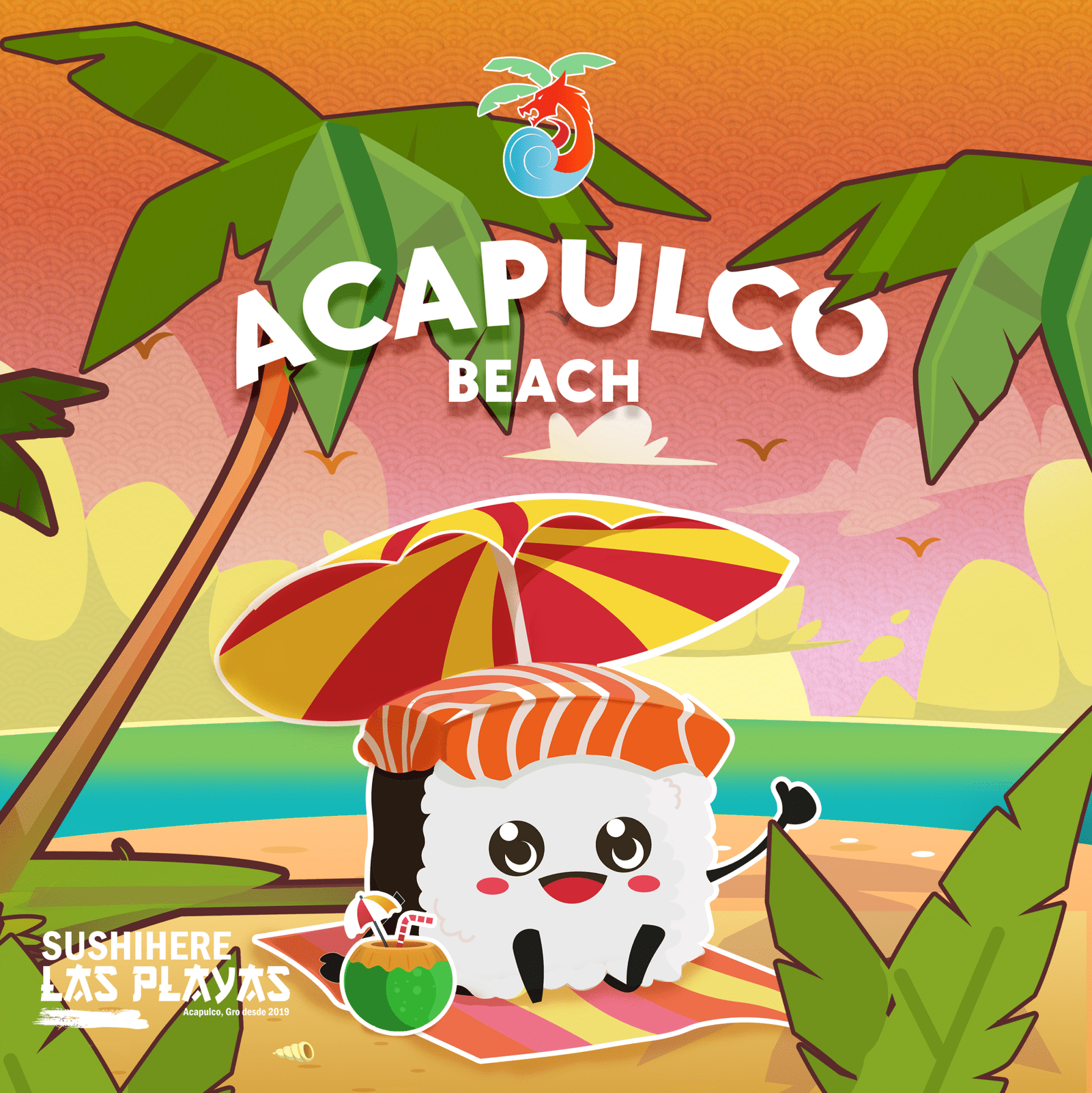 SushiHere Las Playas — Ilustración